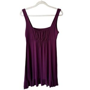Kensie Girl Purple Ruched Sundress Sleeveless Mini Size M Summer Relaxed Casual